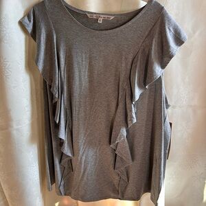 RACHEL Rachel Roy Charcoal Ruffle Blouse
